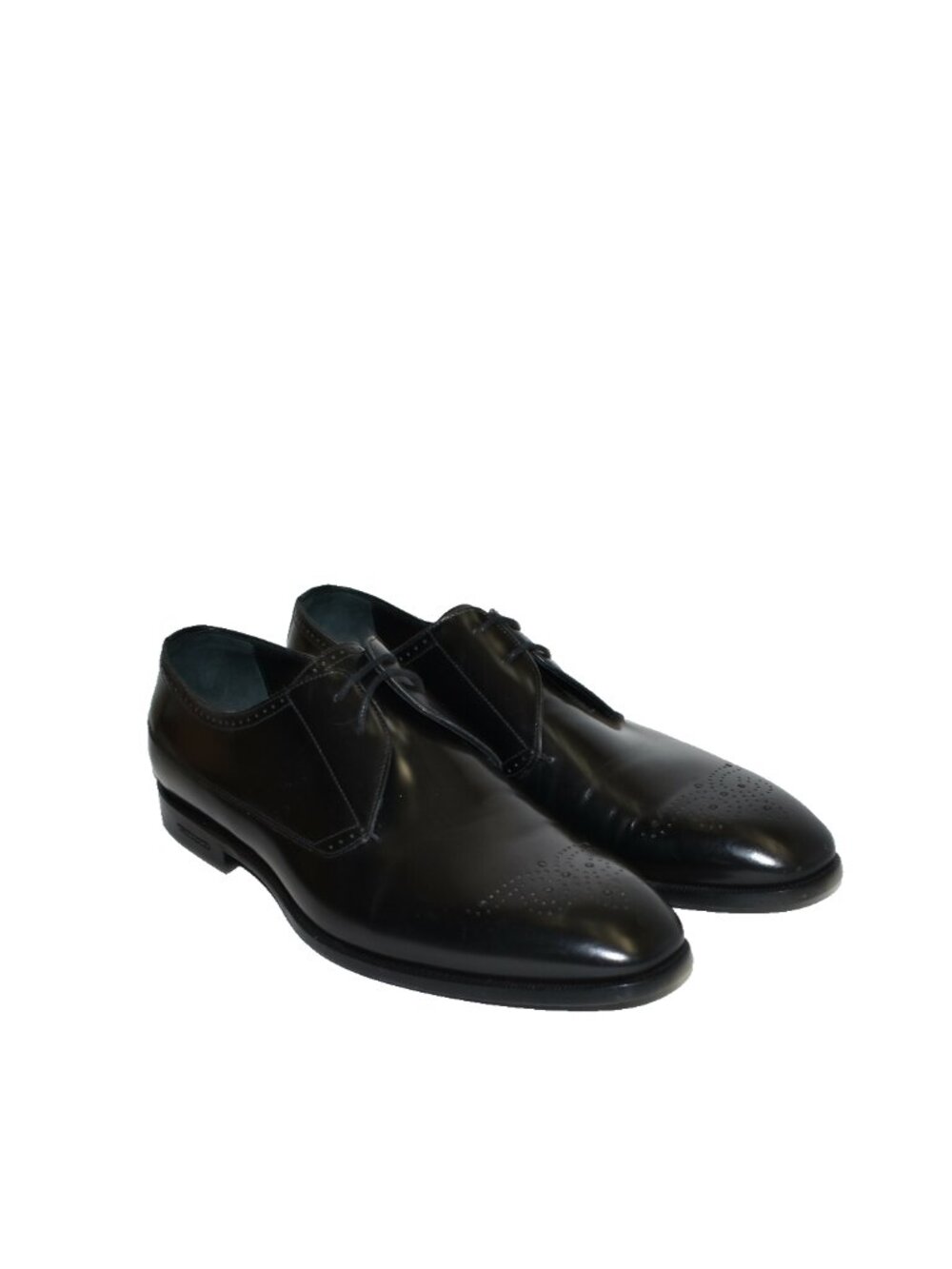 New! Burberry Cranbrook Derby Black Leather Size 41 EU 8 US DD29